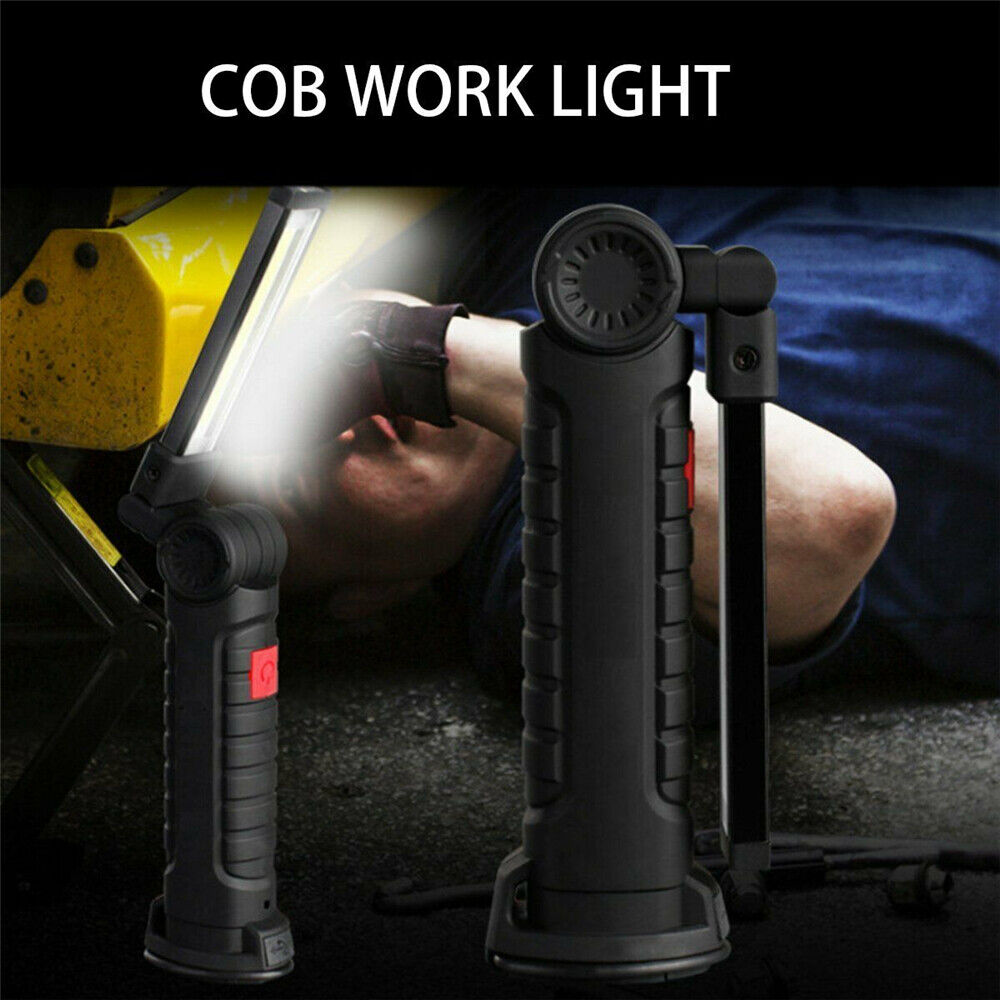 Portable COB LED Work Light Car Garage Mechanic USB Rechargeable Torch Lamp AU
