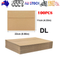 100x Kraft Envelopes Brown DL Mailer for Standard Business Wedding Party 120GSM