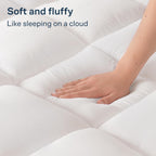 Luxury Mattress Topper Pillowtop Bedding Mat Pad Fitted Cover Underlay KING