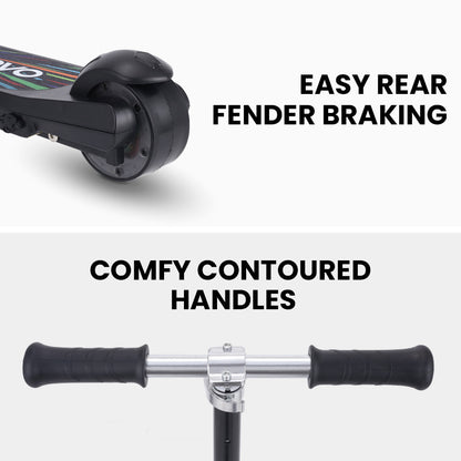 ROVO KIDS WhizKid Electric Scooter, Ages 5-11, Adjustable Height, Lithium Battery, Brushless Motor, Black