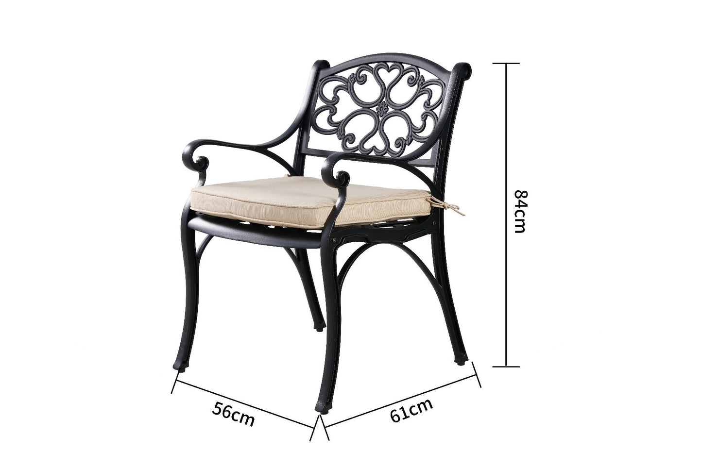 MARCO ALUMINIUM CHAIR(one pair) Black
