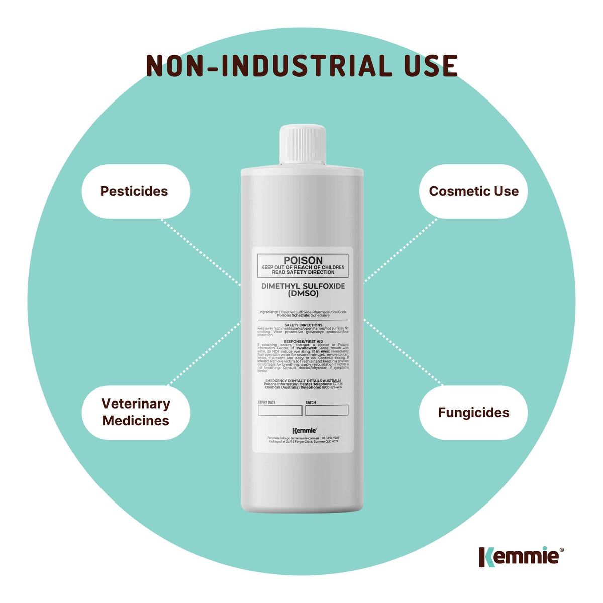 1L DMSO Liquid 99.9% Pure Pharmaceutical Dimethyl Sulfoxide Grade Solvent Bulk