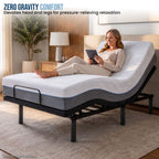Therapedic Advance King Single Adjustable Bed Frame Base with Head Tilt, Massage, USB & Wireless Remote