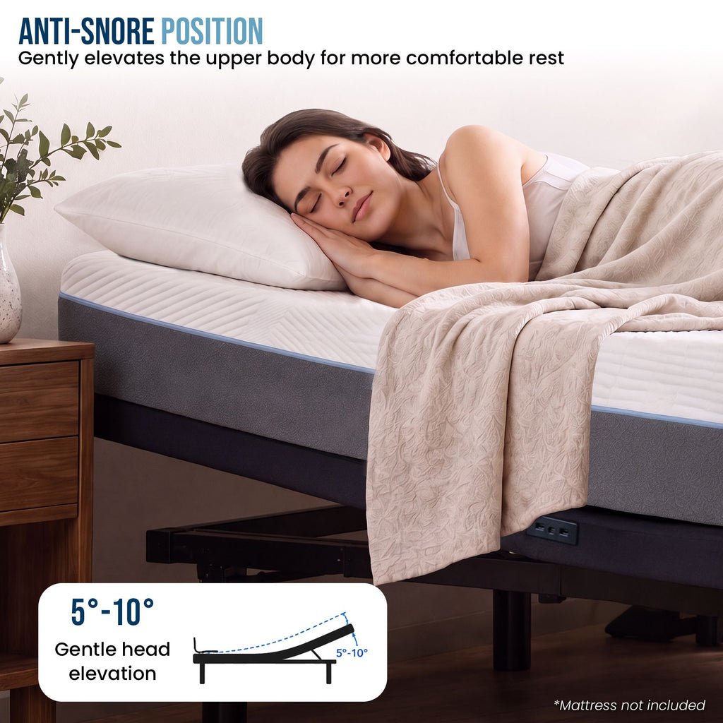 Therapedic Advance King Single Adjustable Bed Frame Base with Head Tilt, Massage, USB & Wireless Remote