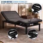 Therapedic Advance King Single Adjustable Bed Frame Base with Head Tilt, Massage, USB & Wireless Remote