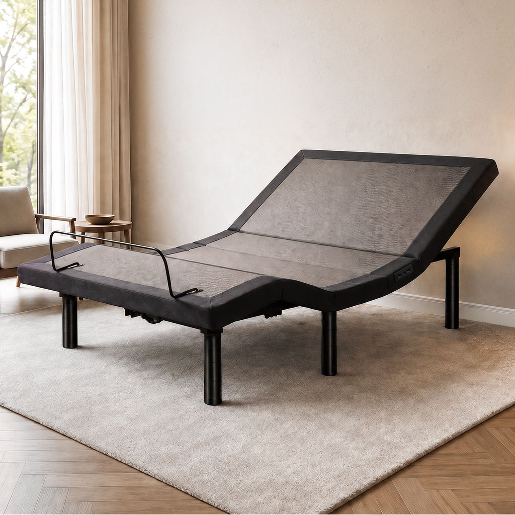 Therapedic Versa Electric Long Single Adjustable Bed Base Frame with Massage Dual Motor Zero Gravity & Wireless Remote