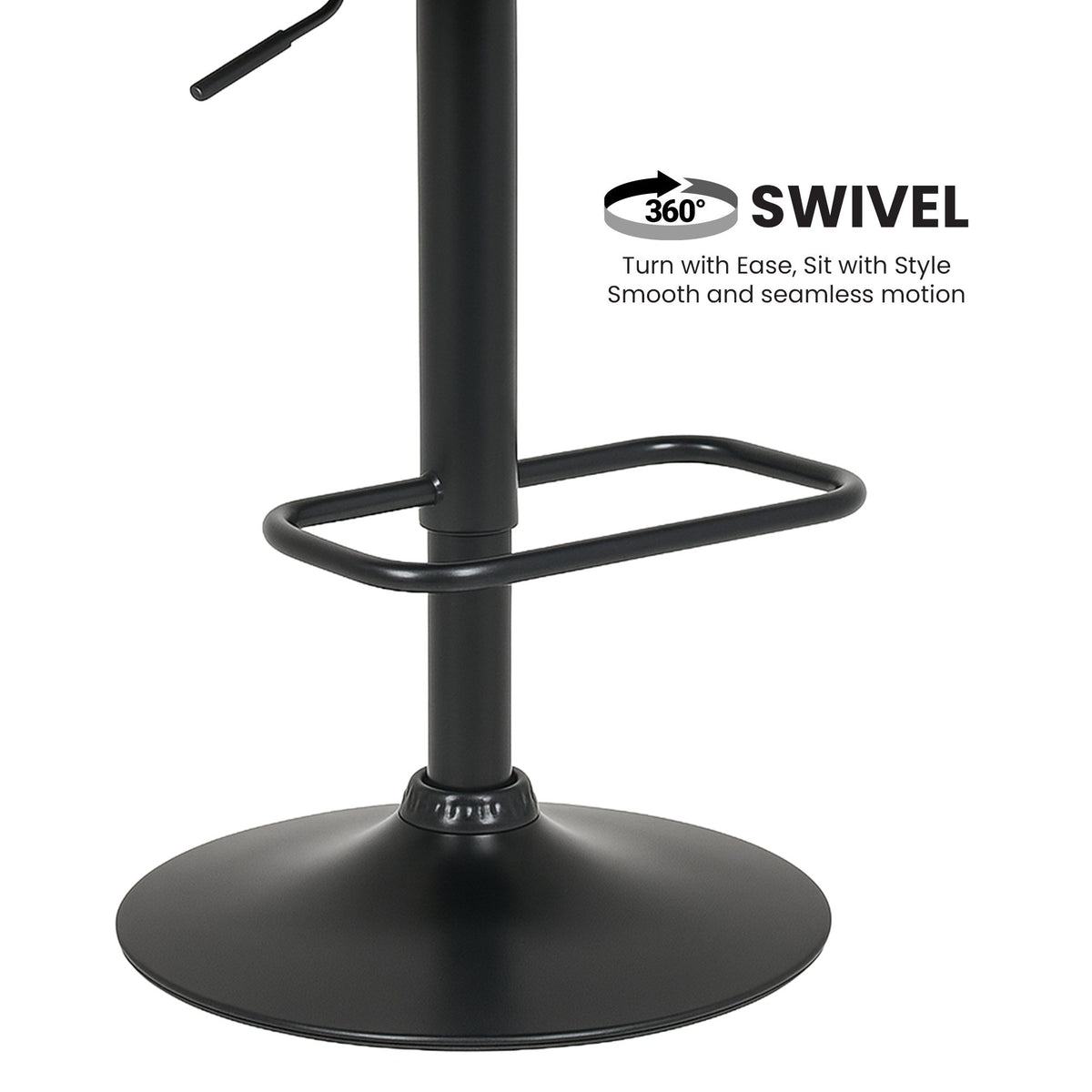 Sarantino Bentwood Walnut Barstool Leather Seat And Metal Base