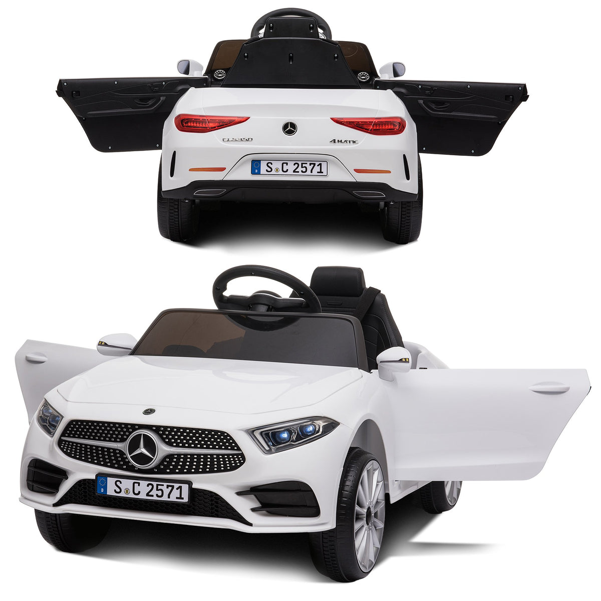 Kahuna Mercedes Benz CLS 350 Kids Electric Ride On Car with Remote Control - White