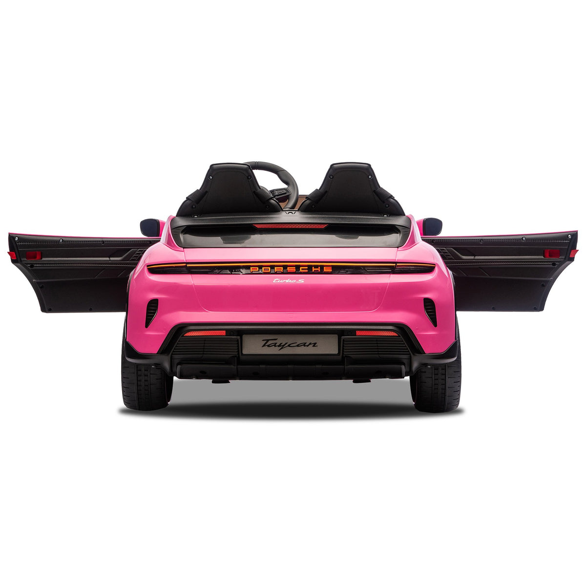 Kahuna Porsche Taycan Turbo S Kids Electric Ride On Car w/Remote Control 90W Four Wheel Suspension 2 Seater w/Seat Belt