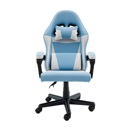 Sarantino Antre Kids Study Gaming Chair in Black and White Office Adjustable Height Chair