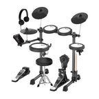 Karrera 18S Electronic Drum Kit Mesh Pads 8in Snare Bluetooth Sounds USB/MIDI Output Kick Pedals Drum Coach & Metronome