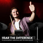 Karrera TDX-16 Electronic Drum Kit with LCD, Toms, Snares Quiet Mesh Pads & Pedals, Adjustable Stool, Headphones