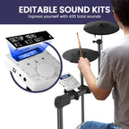 Karrera X23 Electronic Drum Kit with Sound Module, 3 Toms, Snare Quiet Mesh Drum Heads, Cymbals & Pedal