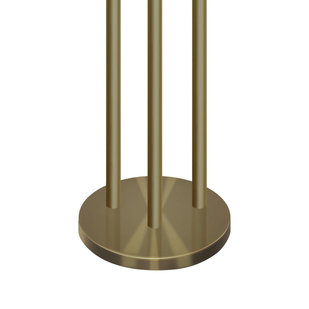 Sarantino Modern 3 Light Metal Shade Floor Lamp Black & Brass Tall Standing Lamp for Living Room Bedroom