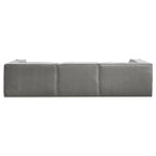 Sarantino Novi 3-Seater Modular Sofa with Ottoman in Grey Non-Slip Bottom Lounge