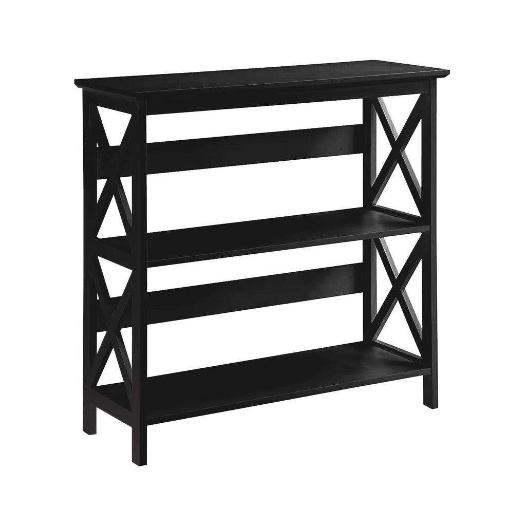 Sarantino Lucas 3-Tier Bookshelf Display Rack in Black