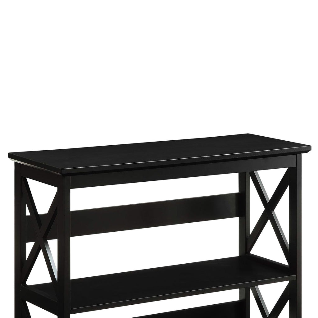 Sarantino Lucas 3-Tier Bookshelf Display Rack in Black