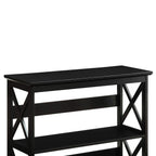 Sarantino Lucas 3-Tier Bookshelf Display Rack in Black