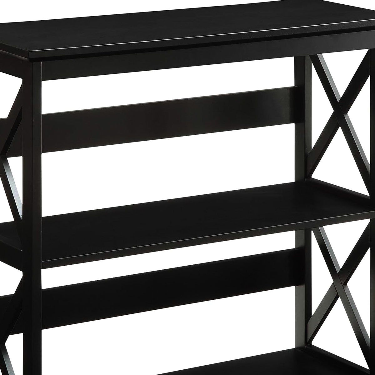 Sarantino Lucas 3-Tier Bookshelf Display Rack in Black
