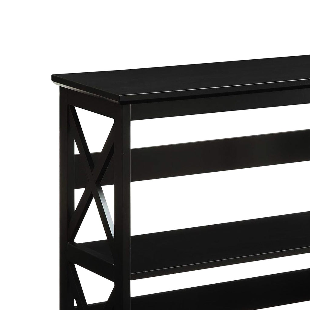 Sarantino Lucas 3-Tier Bookshelf Display Rack in Black