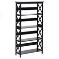 Sarantino Daphne 5-tier Cross Panel Bookshelf