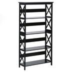 Sarantino Daphne 5-tier Cross Panel Bookshelf