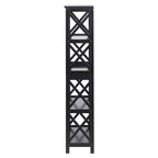 Sarantino Daphne 5-tier Cross Panel Bookshelf
