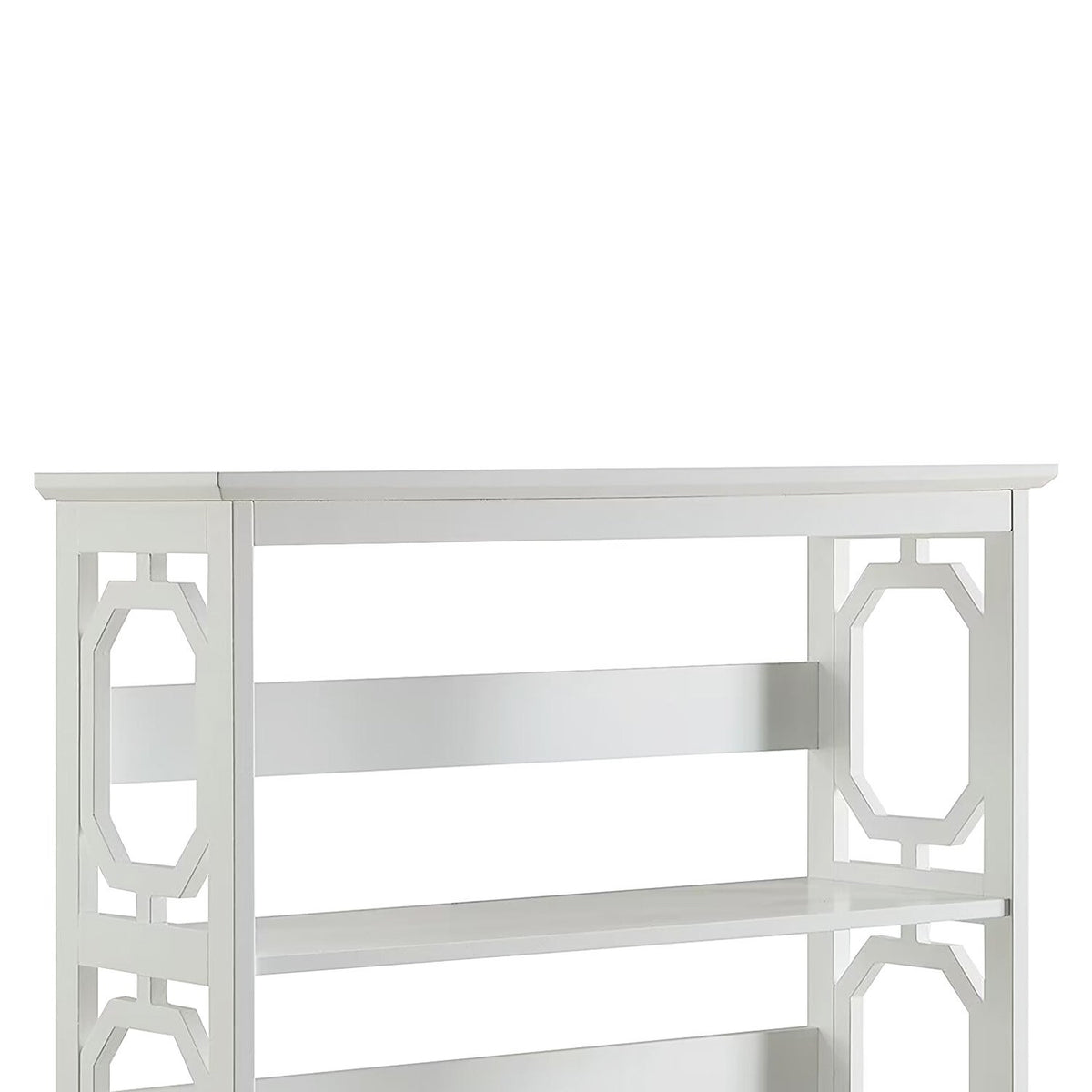 Sarantino Laurel 3-Tier Bookshelf Display Rack in White