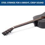 Karrera 41in Acoustic Wooden Guitar with Bag - Black