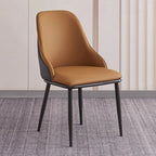 VELLUTO Dining Chair Modern upholstered Leather Kitchen Chairs with armrests Bathtub Chair Leisure Lounge Chair Living Room Bedroom Home Set of 2(Orange)