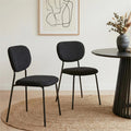 Charcoal Charm Armless Dining Chair Duo