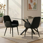 Charcoal Embrace Boucle – teddy Sherpa Fabric Armchair Set
