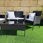Ville 4-Seater PE Wicker Outdoor Lounge Sofa Set