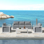 Alfresco 5-Seater Deep-Seated Patio Set – White
