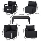 Alfresco 7-Seat Garden Lounge Set – White