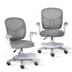 Kids Desk Chair - Children Office Study Seat with Footrest NOVA - Grey