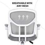 Kids Desk Chair - Children Office Study Seat with Footrest NOVA - Grey