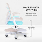 Kids Desk Chair - Children Office Study Seat with Footrest CILO - Blue