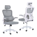 Work Office Chair - Lumber Support, Flip-up Armrest, Adjustable Headrest SITIO - GREY