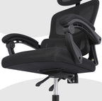 Ergonomic Reclining Office Chair - Lumbar Support, Adjustable Headrest VELTRA - BLACK
