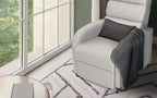 Home Recliner Chair - Linen Fabric Sofa Lounge Armchair SHILOH GREY