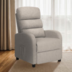 Home Recliner Chair - Linen Fabric Sofa Lounge Armchair SHILOH GREY