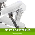 Aluminium Portable Beauty Massage Foldable Chair Table WHITE