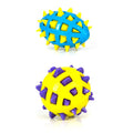 YES4PETS 2 x Large Dog Puppy Rubber Spike TPR Football Ball Dental Hygiene Chew Play Toy
