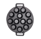 YES4HOMES 12 Holes Mini Cast Iron Cake Pan Mini Dutch Pancake Cake Pan