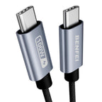 BENFEI 351SL-6F 100W USB-C to USB-C Fast Charging Cable Aluminum Shell Tangle-Free Silicone