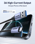 BENFEI 369GY 1M USB 3.0 to USB C Cable, 5Gbps High-Speed Data Sync & 3A Charging