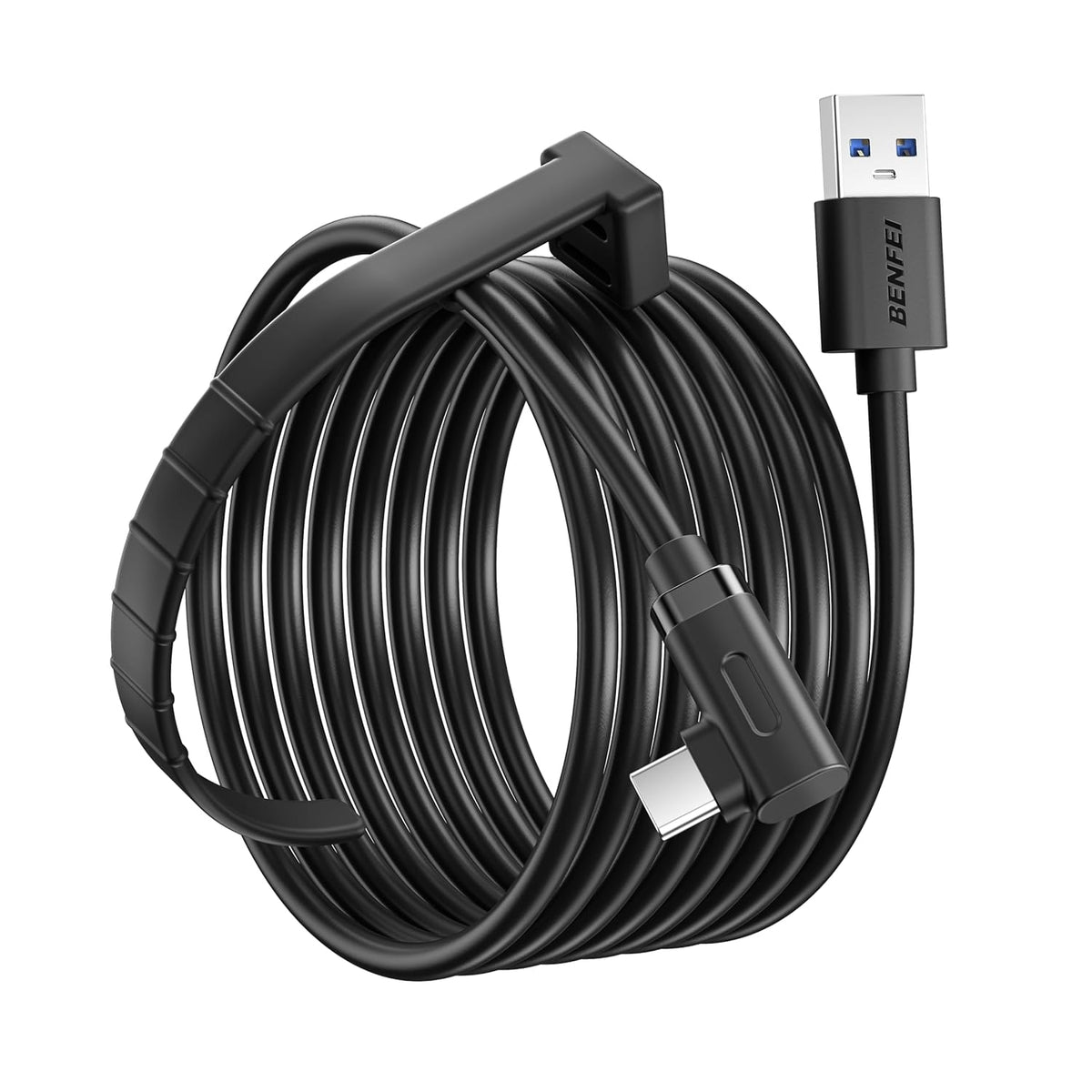 BENFEI 375BK-2M USB 3.0 to Right Angled USB-C PVC 2M