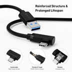 BENFEI 375BK-2M USB 3.0 to Right Angled USB-C PVC 2M