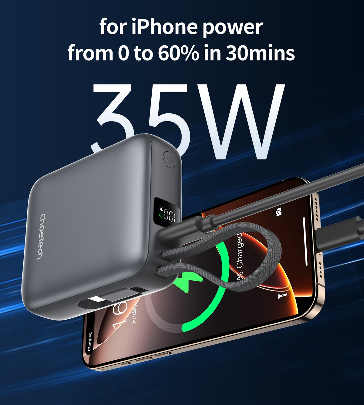 CHOETECH B832-GY 10000mAh 35W 10000mAh PowerLeap Power Bank